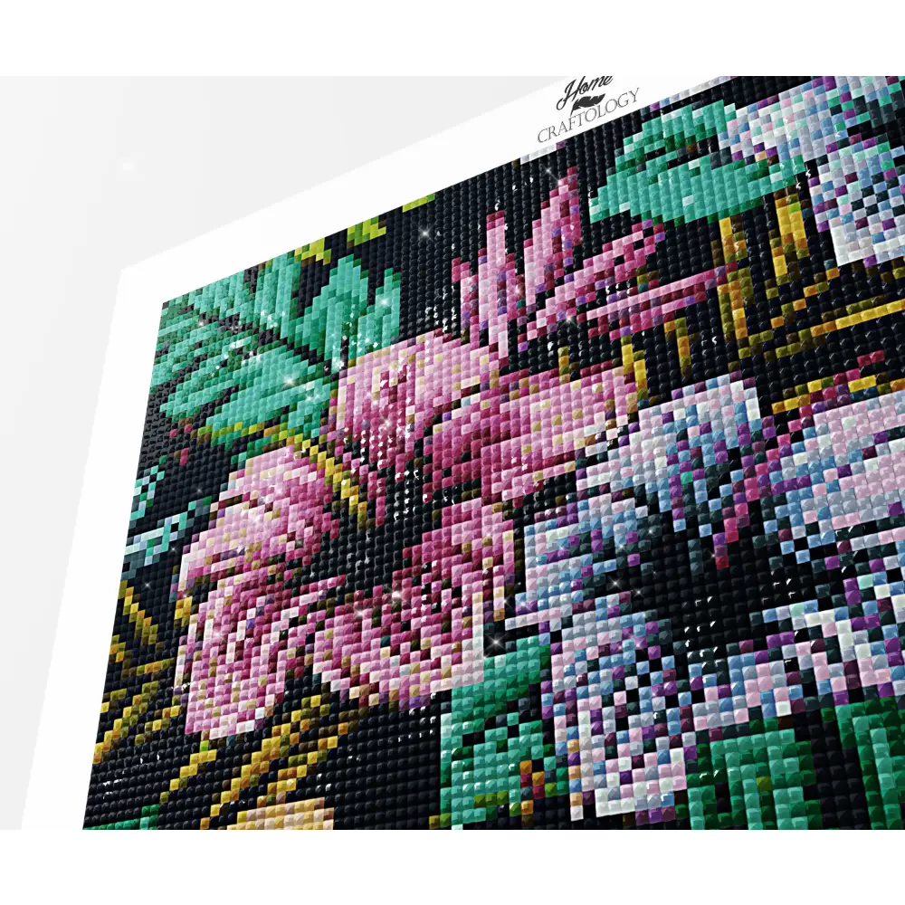 Neon Flowers - Premium Diamond Painting Kit - Diamond Painting Kit