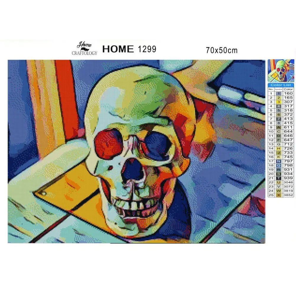 Neon Skull - Diamond Painting Kit - Home Craftology
