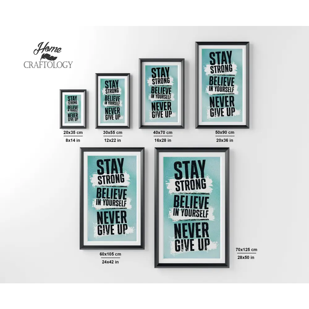 Never Give Up - Premium Diamond Painting Kit - Diamond Painting Kit