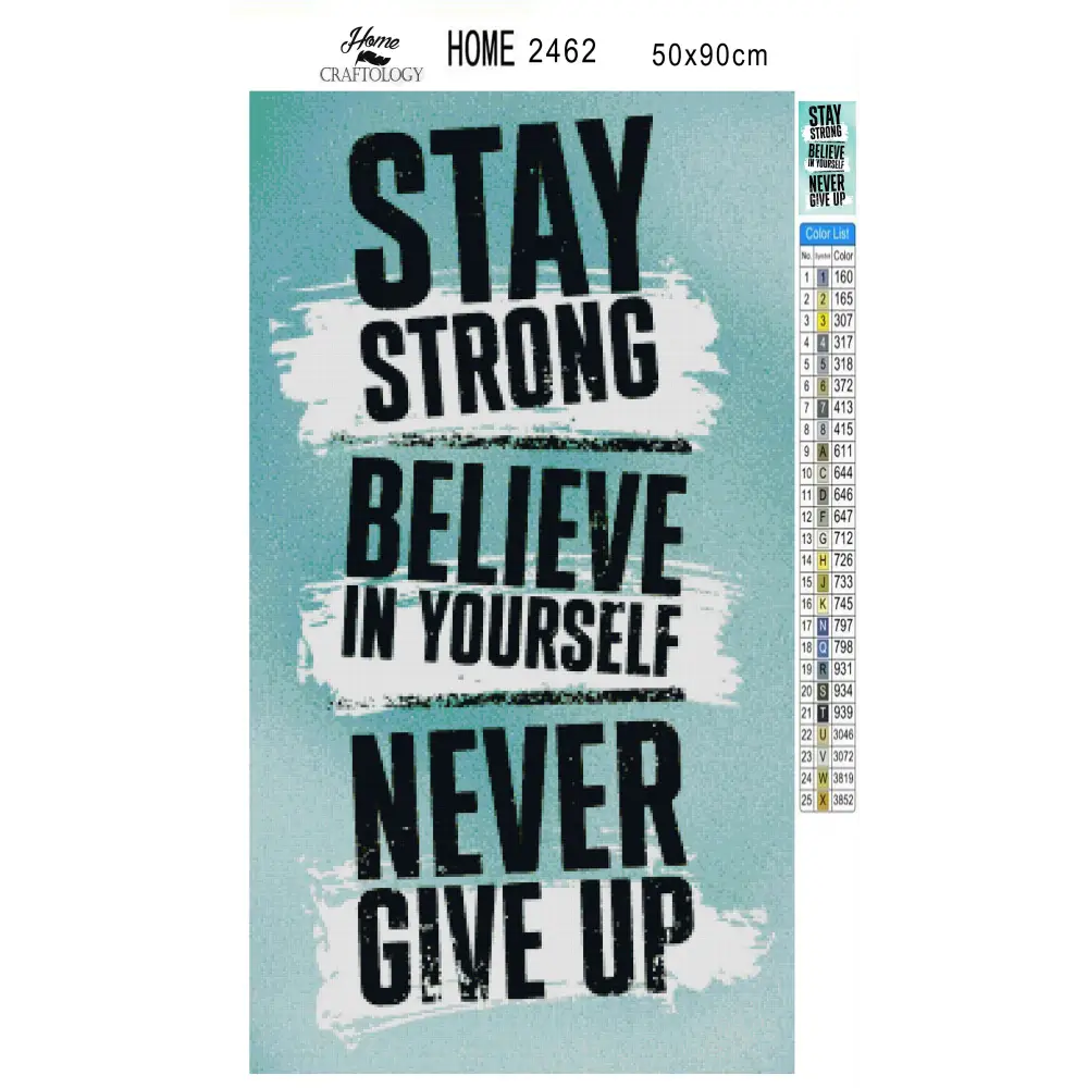 Never Give Up - Premium Diamond Painting Kit - Diamond Painting Kit