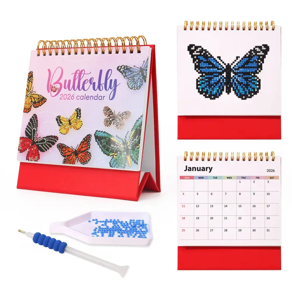 New! 2026 Butterfly Diamond Painting Calendar - Home