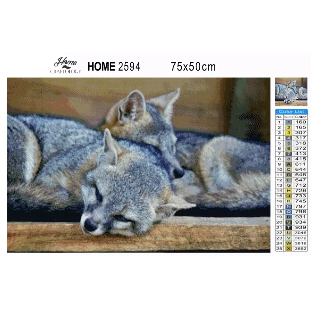 New! Silver Fox - Premium Diamond Painting Kit - Diamond Painting Kit