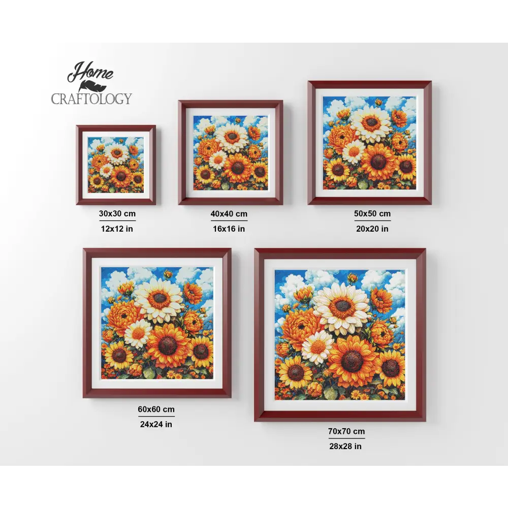 New! Sunflower Clouds - Exclusive Premium Diamond Painting Kit - Diamond Painting Kit