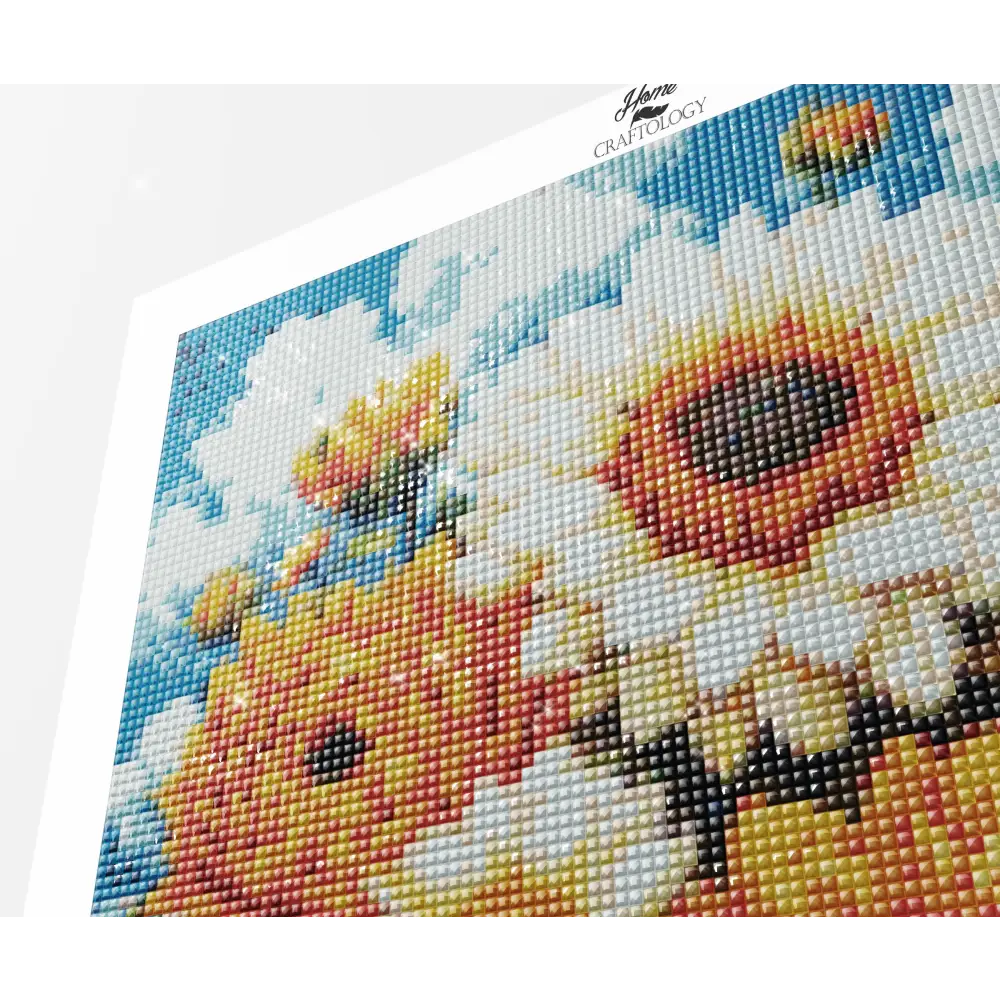 New! Sunflower Clouds - Exclusive Premium Diamond Painting Kit - Diamond Painting Kit