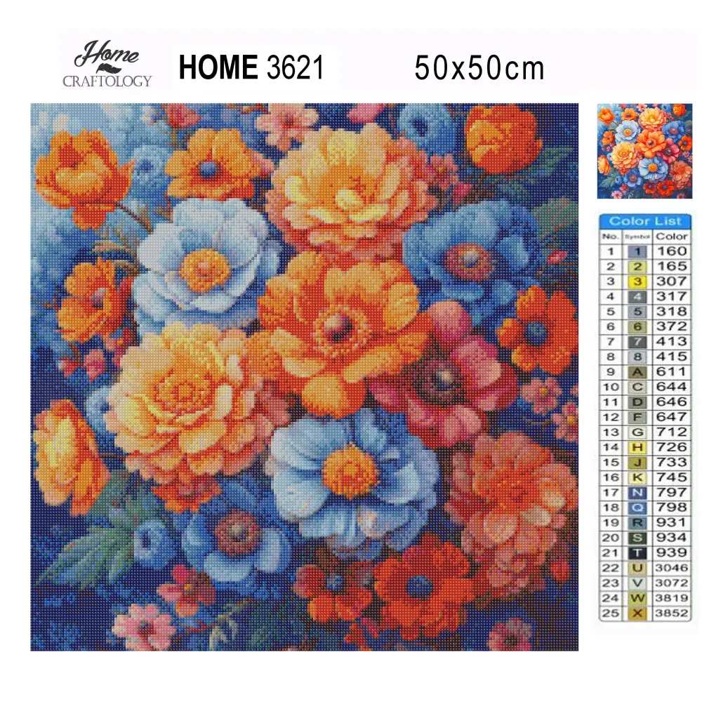 New! Warm and Beautiful Flowers - Exclusive Premium Diamond Painting Kit - Diamond Painting Kit