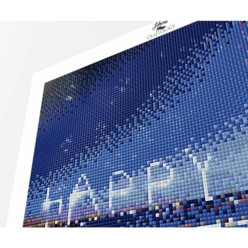 New Year Neon Lights - Premium Diamond Painting Kit - Diamond Painting Kit