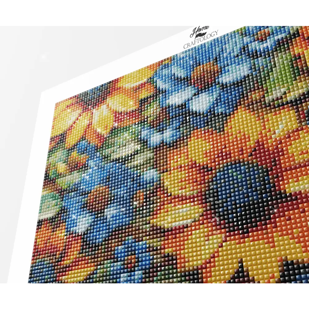 New! Yellow and Blue Sunflowers - Exclusive Premium Diamond Painting Kit - Diamond Painting Kit