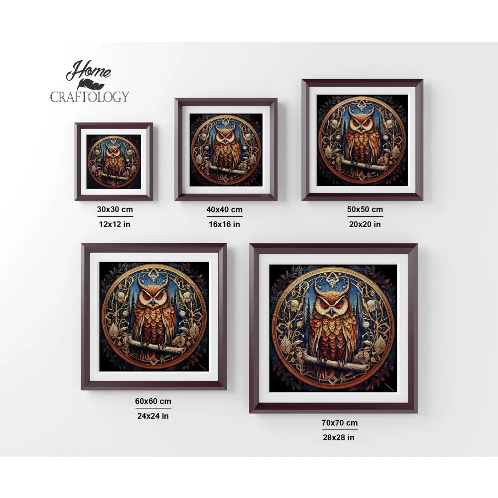 Night Owl Mandala - Exclusive Premium Diamond Painting Kit - Diamond Painting Kit