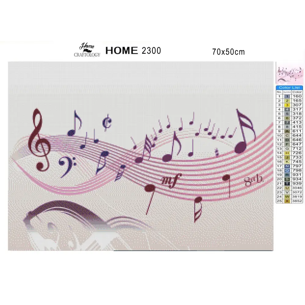 Notes and Melody - Premium Diamond Painting Kit - Diamond Painting Kit
