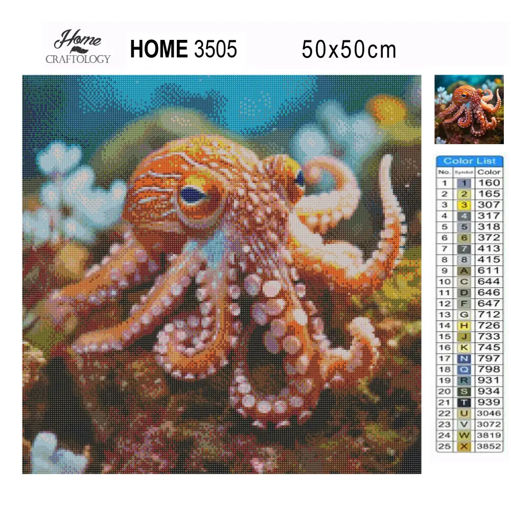 Octopus - Exclusive Premium Diamond Painting Kit - Diamond Painting Kit
