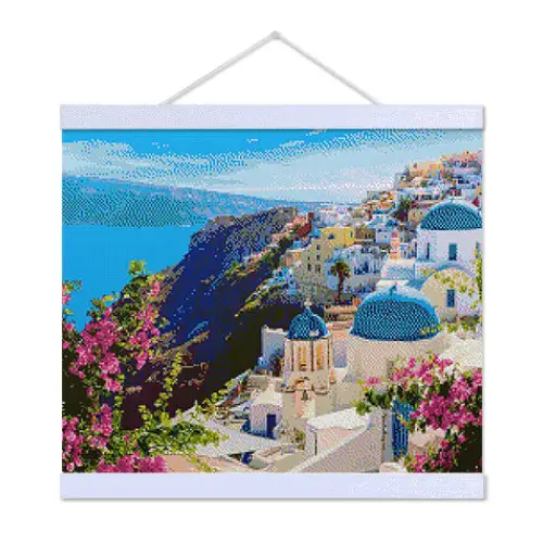 Oia Village Santorini - Exclusive Premium Diamond Painting Kit - Diamond Painting Kit