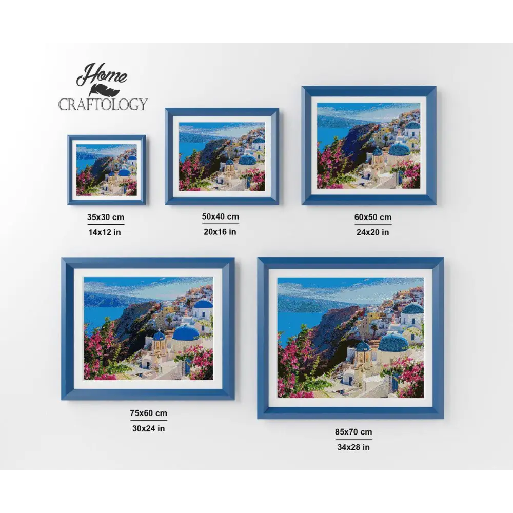 Oia Village Santorini - Exclusive Premium Diamond Painting Kit - Diamond Painting Kit