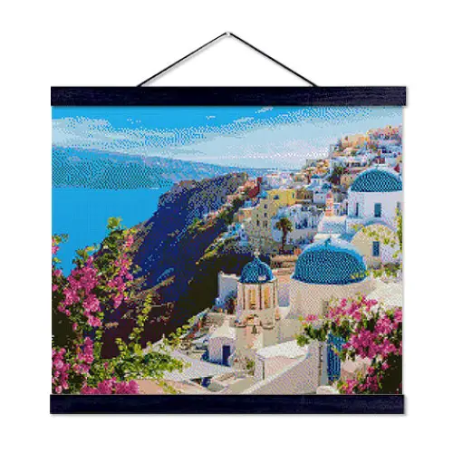 Oia Village Santorini - Exclusive Premium Diamond Painting Kit - Diamond Painting Kit