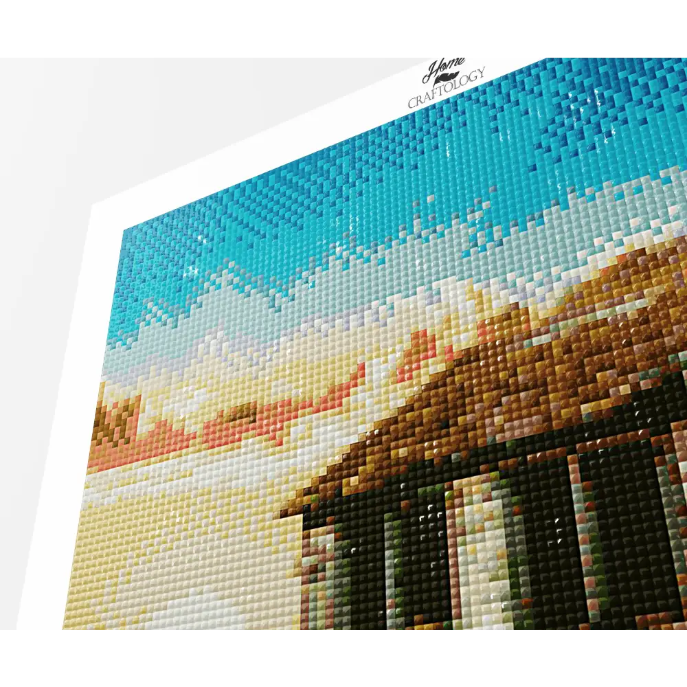 Old Farmhouse and Old Car - Premium Diamond Painting Kit - Diamond Painting Kit