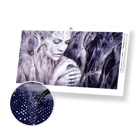 One with the Tree - Premium Diamond Painting Kit - 55x30cm / 22x12’’ / Square (Most Popular) - Diamond Painting Kit