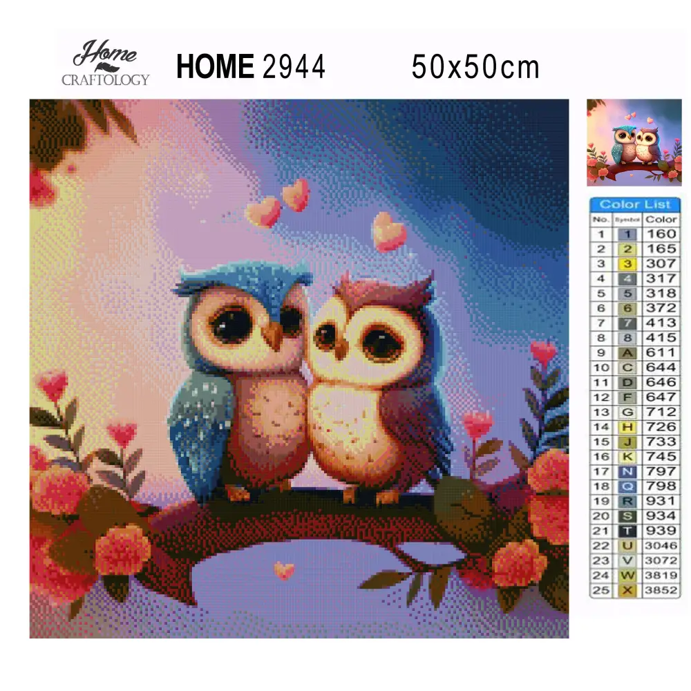 Owl Lovers - Premium Diamond Painting Kit - Diamond Painting Kit