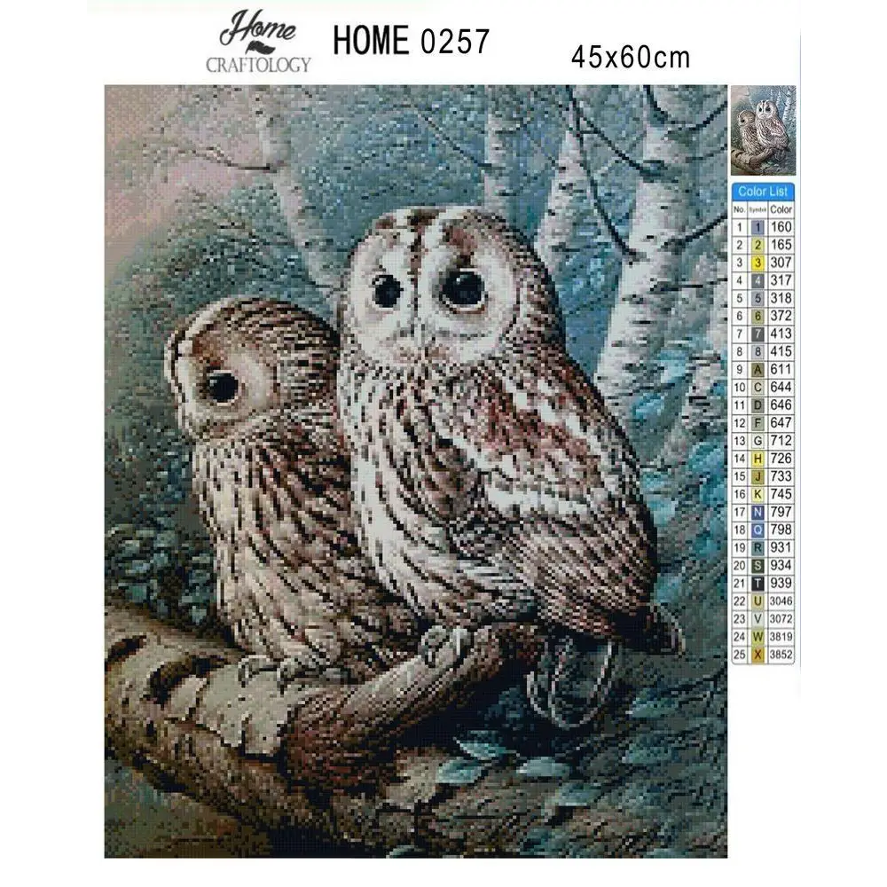 Owl on a Tree - Premium Diamond Painting Kit - Diamond Painting Kit