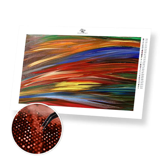 Paint Strokes - Premium Diamond Painting Kit - 45x30cm / 18x12’’ / Square (Most Popular) - Diamond Painting Kit