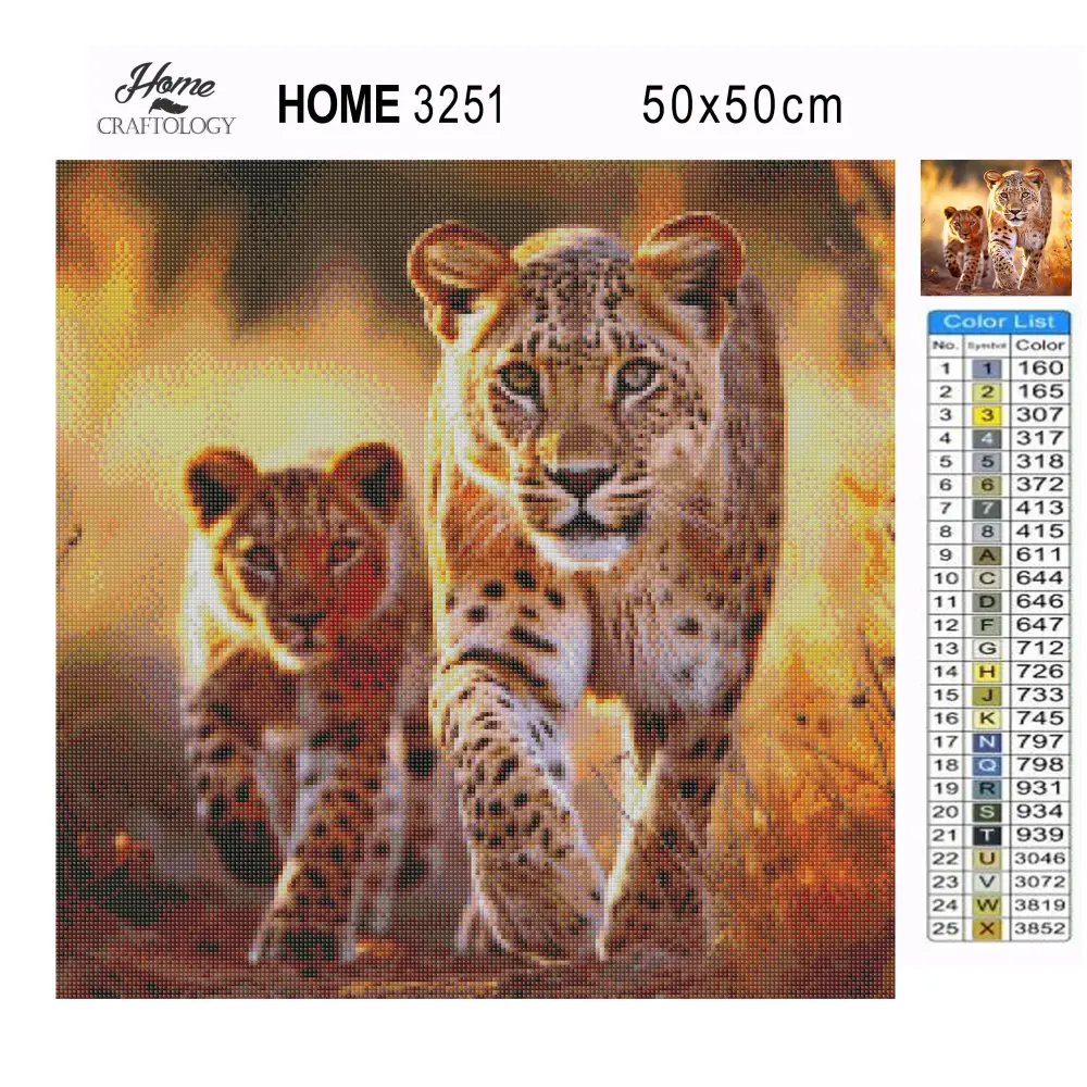 Pair of Leopards - Exclusive Premium Diamond Painting Kit - Diamond Painting Kit