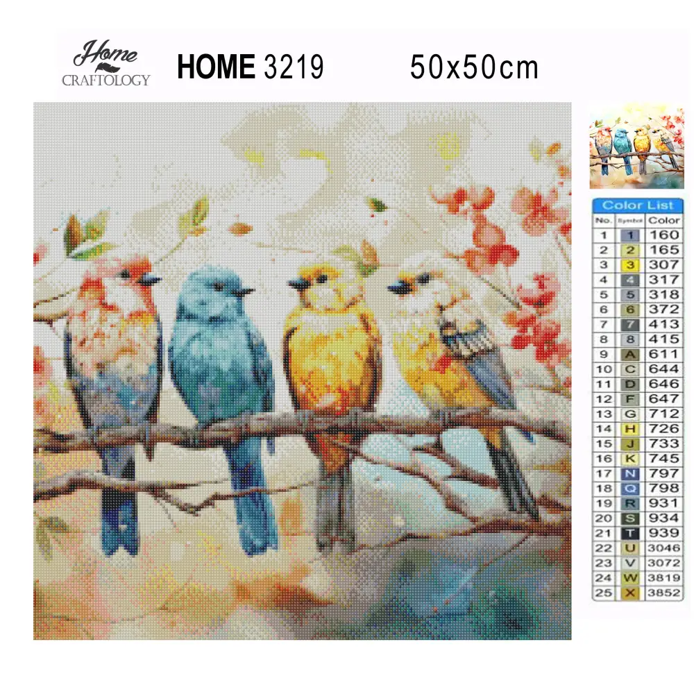 Pairs of Lovebirds - Exclusive Premium Diamond Painting Kit - Diamond Painting Kit