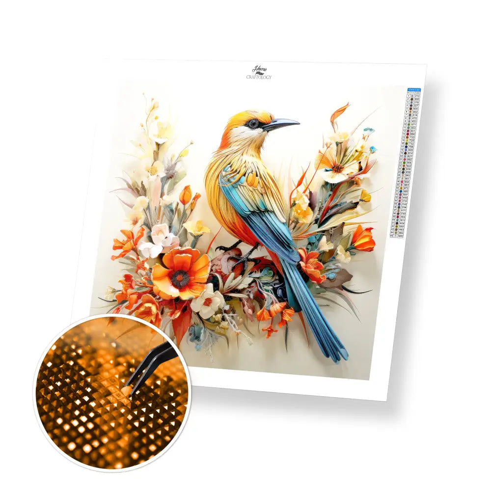 Paradise Bird - Exclusive Premium Diamond Painting Kit - 30x30cm / 12x12’’ / Square (Most Popular) - Diamond Painting