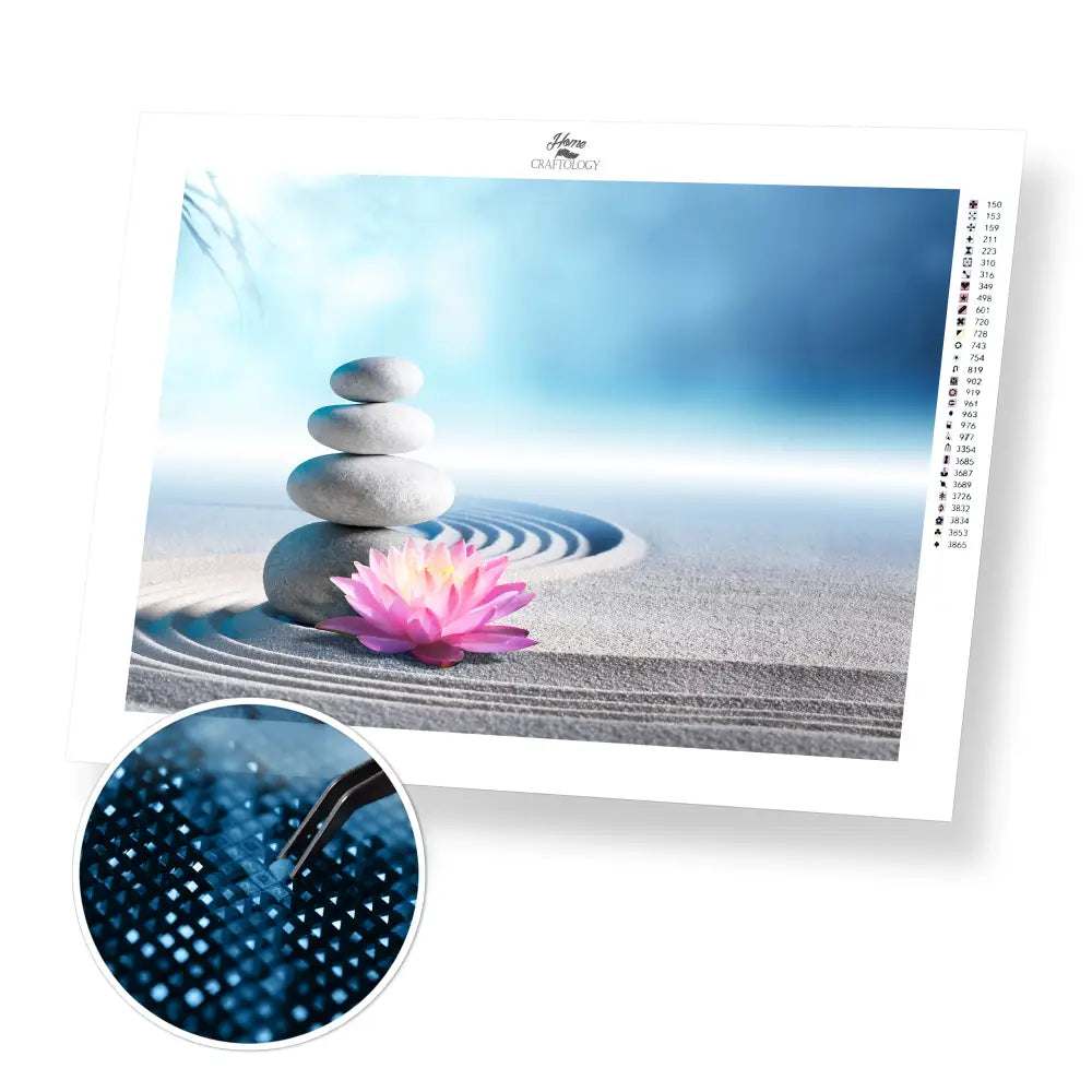Peace and Positivity - Premium Diamond Painting Kit - 30x20cm / 12x8’’ / Square (Most Popular) - Diamond Painting Kit
