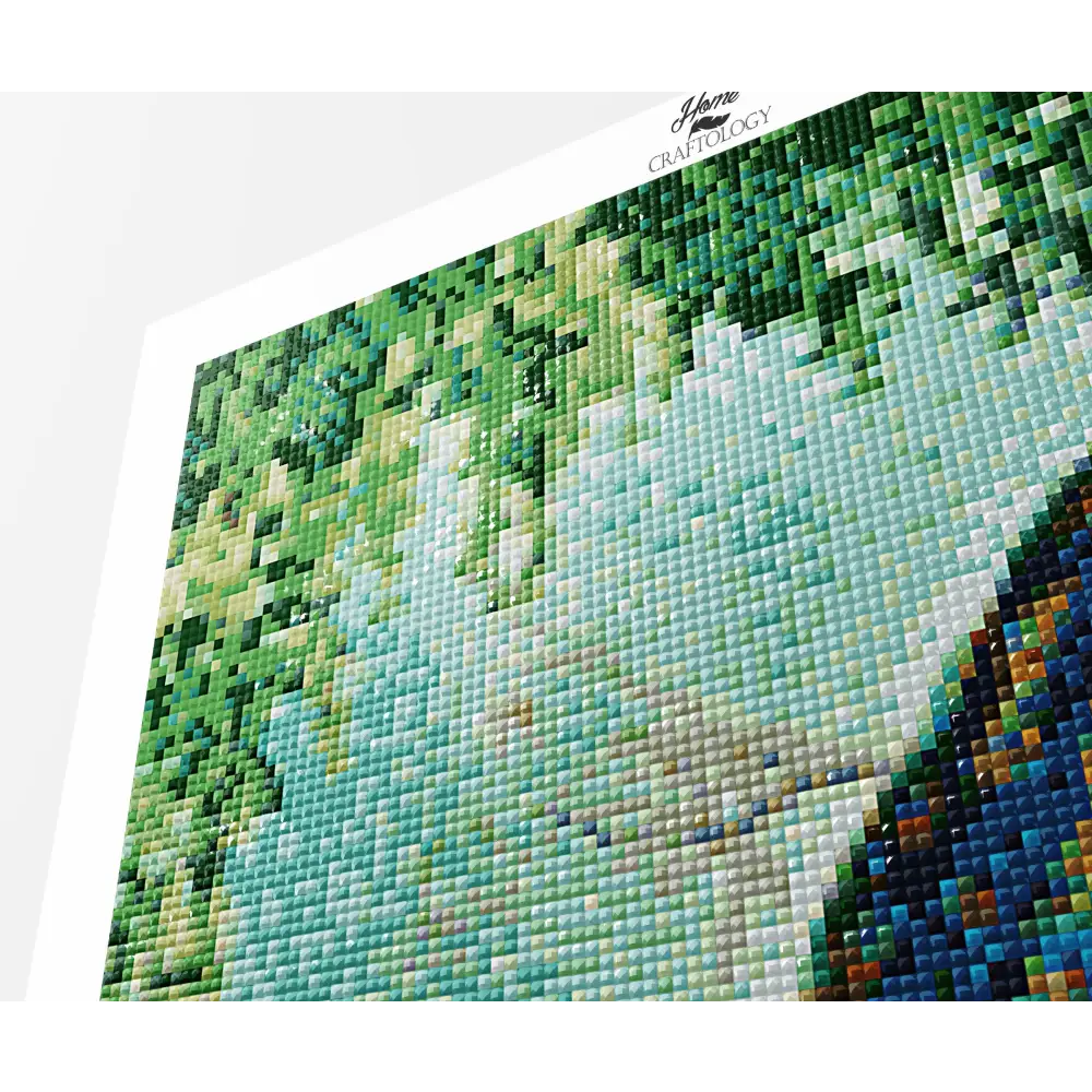 Peacock on a Branch - Premium Diamond Painting Kit - Diamond Painting Kit
