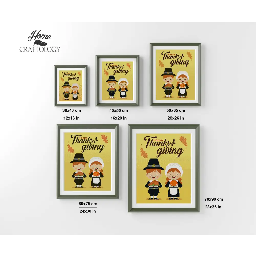 Pilgrim Thanksgiving - Premium Diamond Painting Kit - Diamond Painting Kit