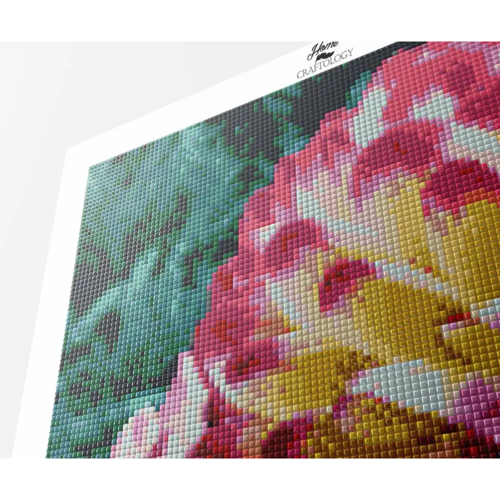 Pink and White Dahlia - Diamond Painting Kit - Home Craftology
