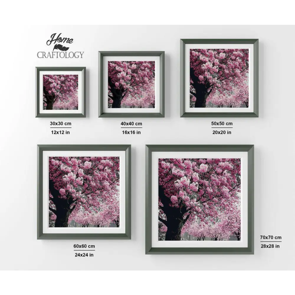 Pink Blossoms - Premium Diamond Painting Kit - Diamond Painting Kit