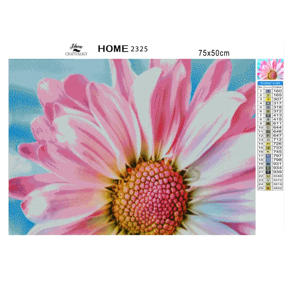 Pink Daisy - Premium Diamond Painting Kit - Diamond Painting Kit