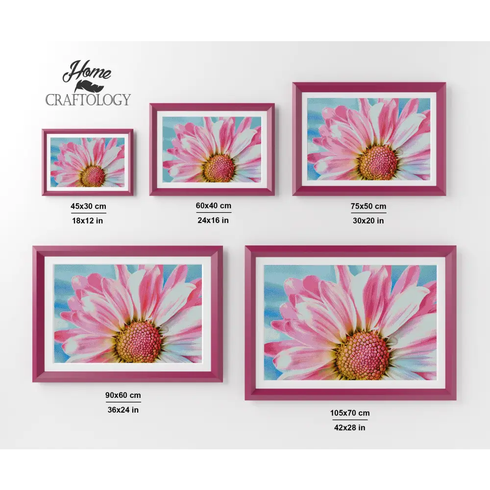 Pink Daisy - Premium Diamond Painting Kit - Diamond Painting Kit