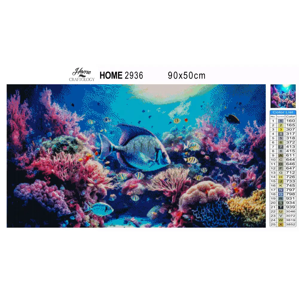 Pink Hues Under the Sea - Premium Diamond Painting Kit - Diamond Painting Kit