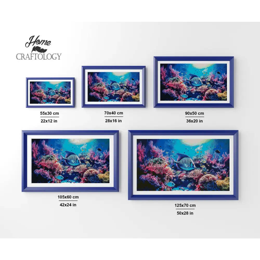 Pink Hues Under the Sea - Premium Diamond Painting Kit - Diamond Painting Kit