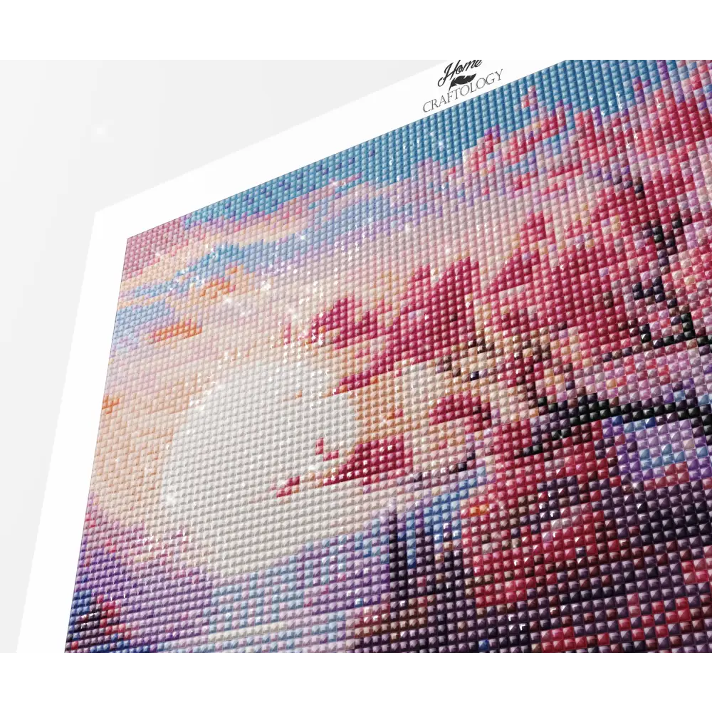 Pink Petal Haven- Exclusive Premium Diamond Painting Kit - Diamond Painting Kit