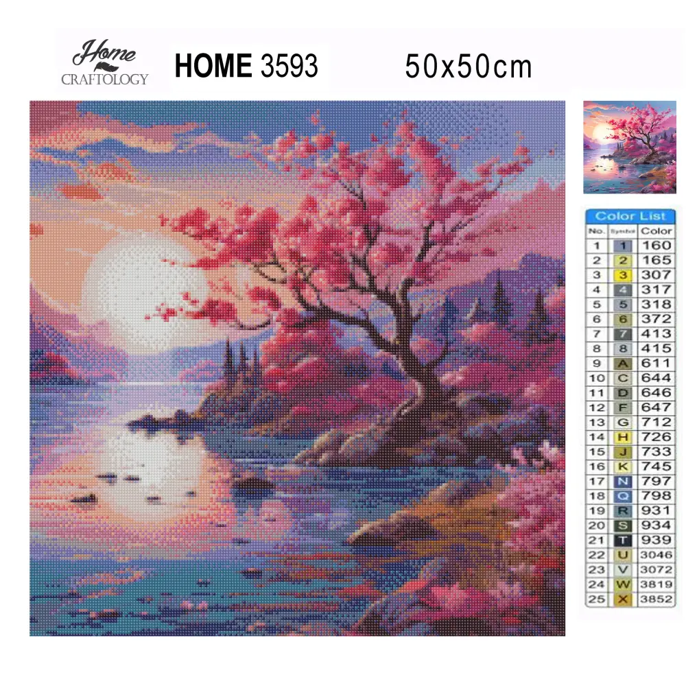 Pink Petal Haven- Exclusive Premium Diamond Painting Kit - Diamond Painting Kit