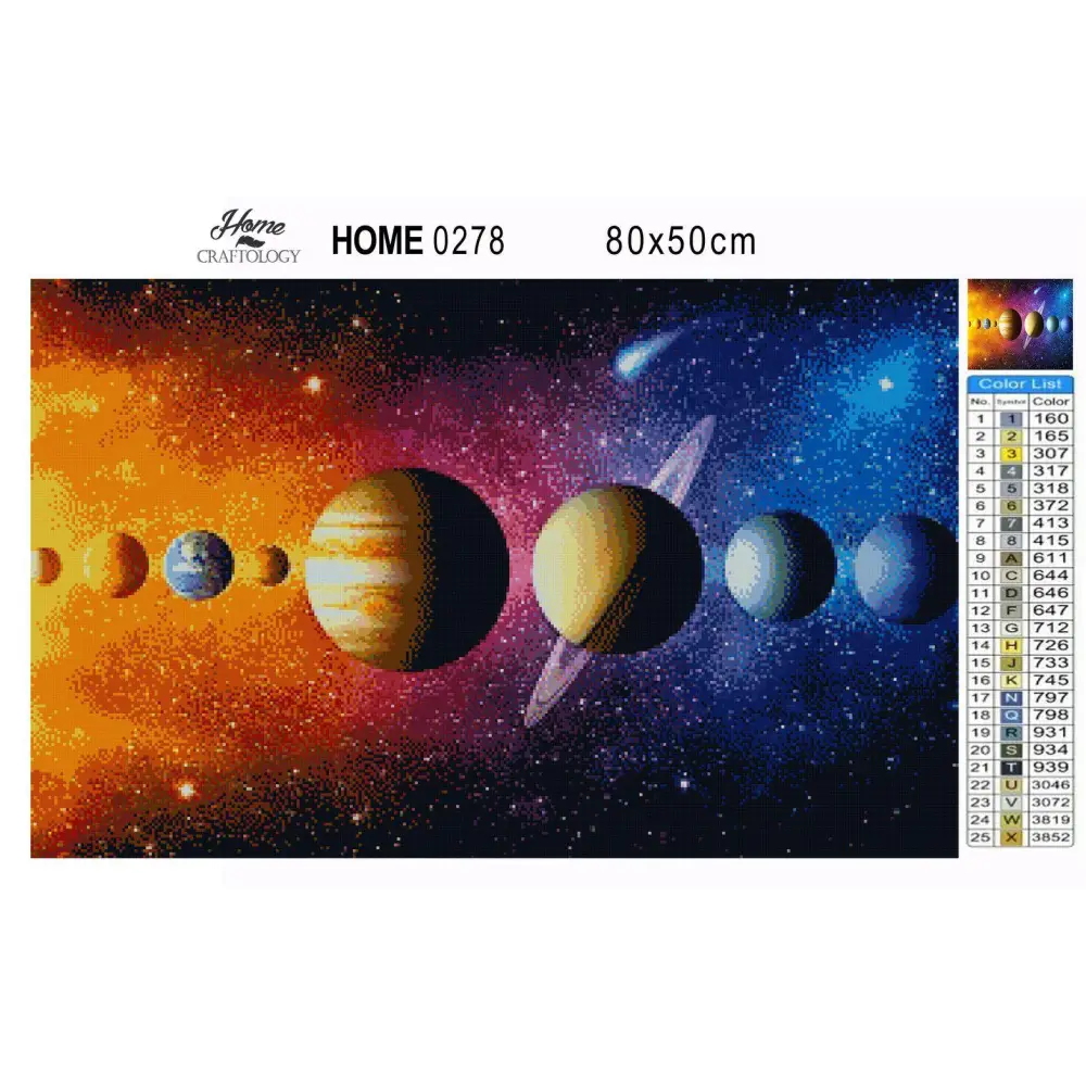 Planets - Premium Diamond Painting Kit - Diamond Painting Kit