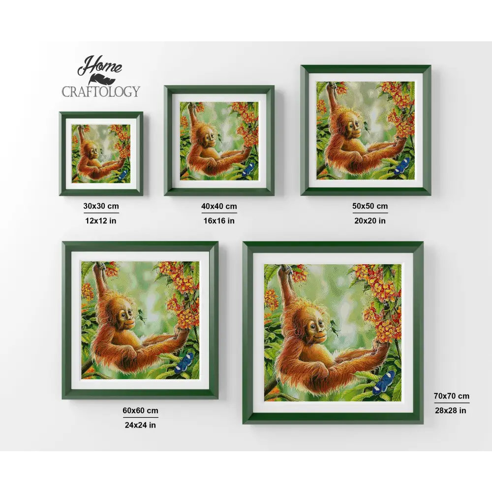 Playful Monkey - Premium Diamond Painting Kit - Diamond Painting Kit