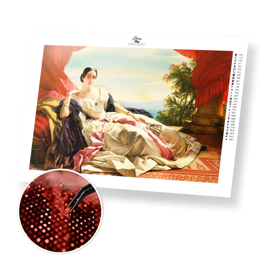 Portrait of Leonilla - Premium Diamond Painting Kit - 45x30cm / 18x12’’ / Square (Most Popular) - Diamond Painting Kit
