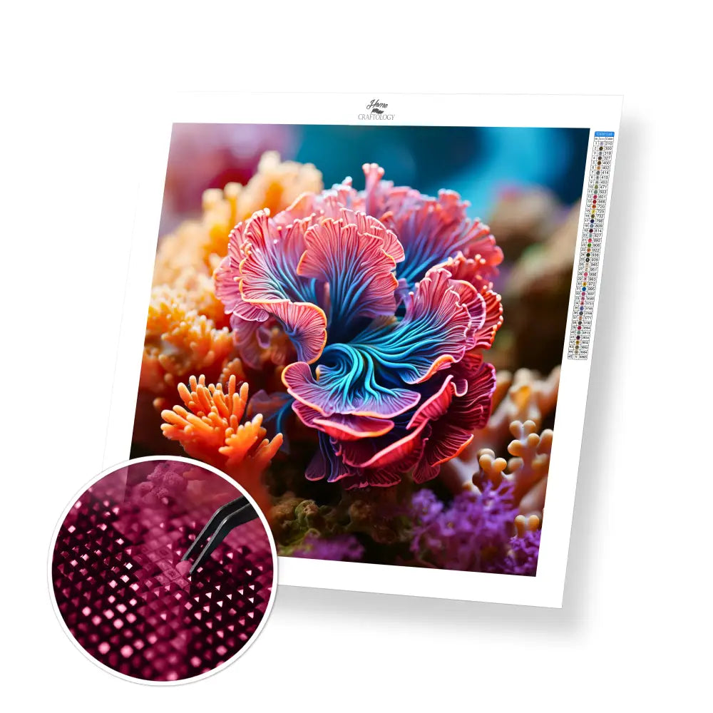 Pretty Corals - Exclusive Premium Diamond Painting Kit - 30x30cm / 12x12’’ / Square (Most Popular) / No Frame - Diamond