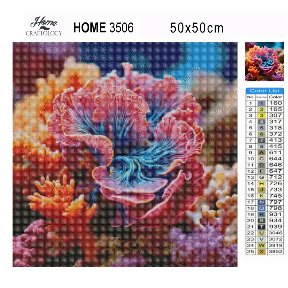 Pretty Corals - Exclusive Premium Diamond Painting Kit - Diamond Painting Kit