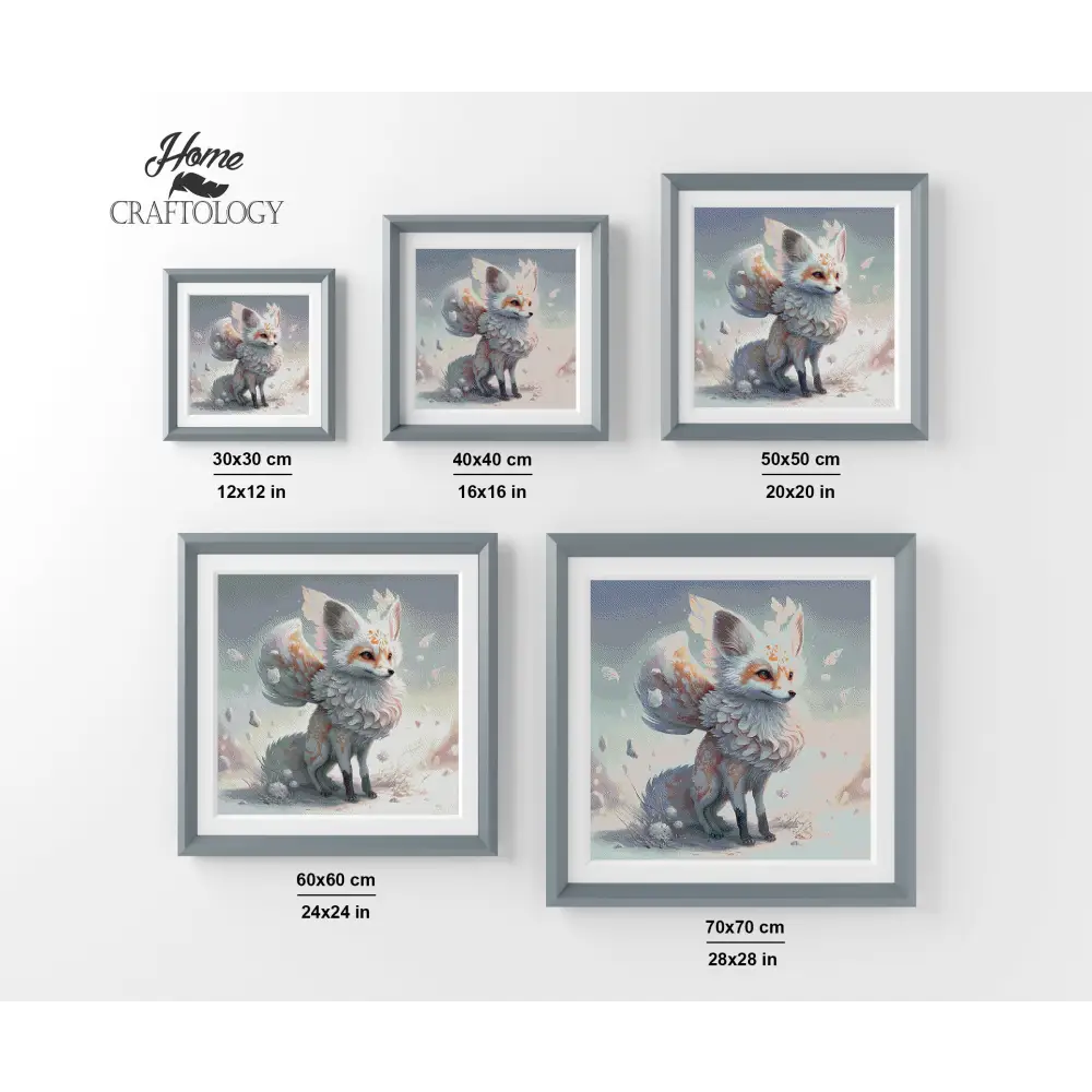 Pretty White Fox - Premium Diamond Painting Kit - Diamond Painting Kit