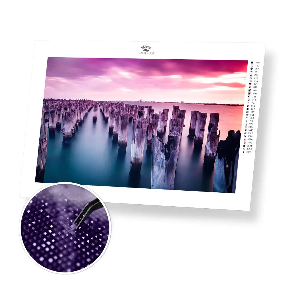 Princes Pier - Premium Diamond Painting Kit - 45x30cm / 18x12’’ / Square (Most Popular) - Diamond Painting Kit