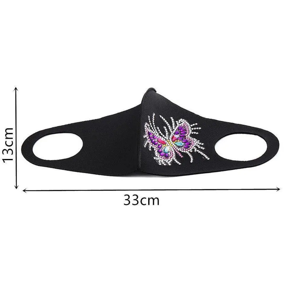 Purple Butterfly - Diamond Painting Face Mask - Face Mask