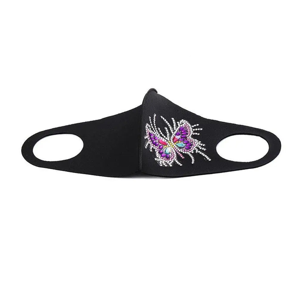 Purple Butterfly - Diamond Painting Face Mask - Face Mask