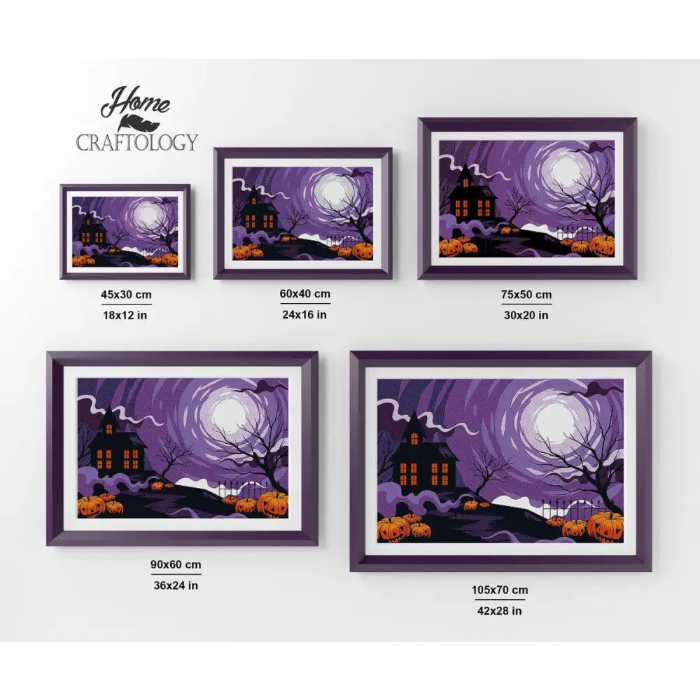 Purple Halloween - Premium Diamond Painting Kit - Diamond Painting Kit