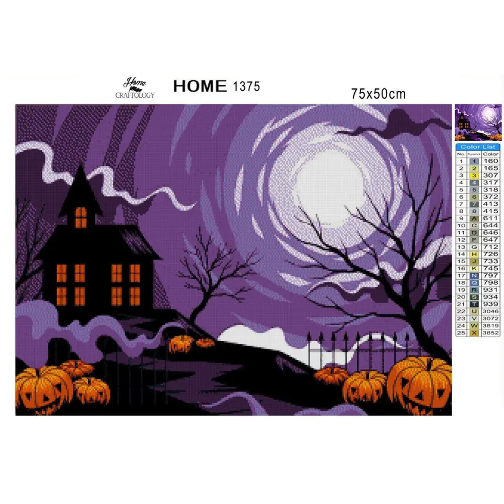 Purple Halloween - Premium Diamond Painting Kit - Diamond Painting Kit