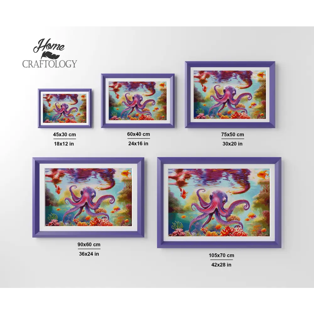 Purple Octopus - Premium Diamond Painting Kit - Diamond Painting Kit