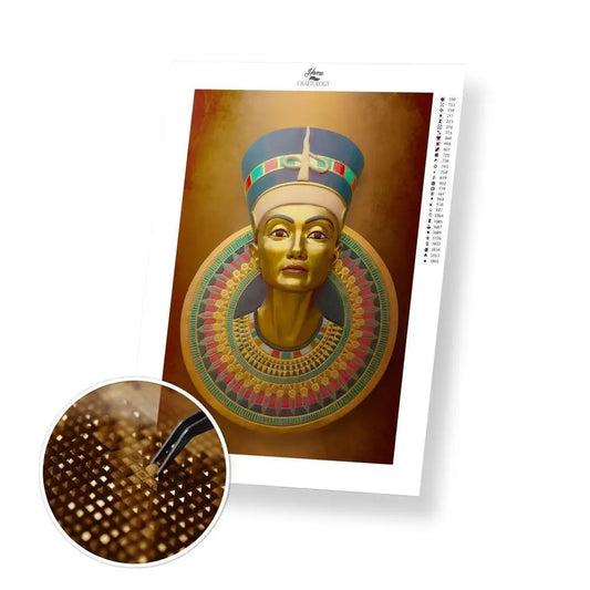 Queen Nefertiti - Premium Diamond Painting Kit - 30x45cm / 12x18’’ / Square (Most Popular) - Diamond Painting Kit