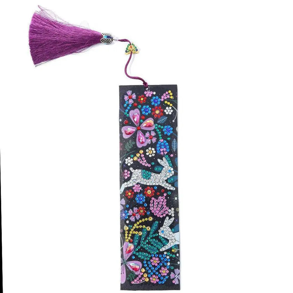 Rabbits - Diamond Painting Bookmark - Bookmark